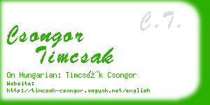 csongor timcsak business card